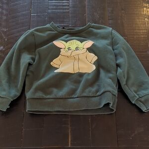 Kids Green Grogu Graphic Sweatshirt